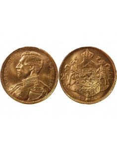 BELGIQUE, ALBERT I - 20 FRANCS OR  - 1914 BRUXELLES 2