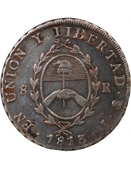 ARGENTINE, RIO DE LA PLATA - 8 REALES ARGENT - 1813 PTS POTOSI