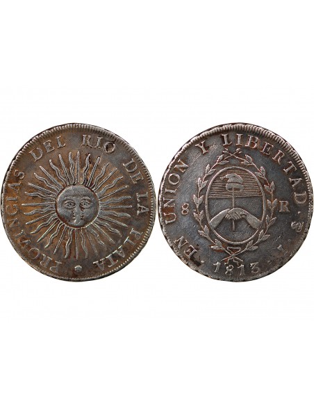 ARGENTINE, RIO DE LA PLATA - 8 REALES ARGENT - 1813 PTS POTOSI