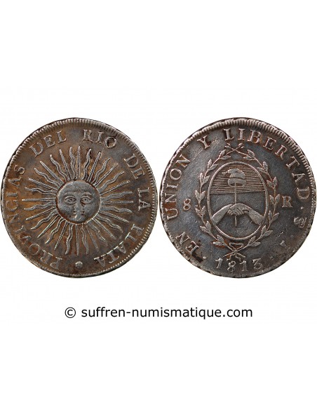 ARGENTINE, RIO DE LA PLATA - 8 REALES ARGENT - 1813 PTS POTOSI
