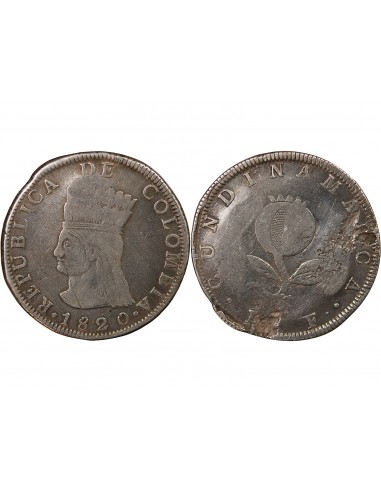 COLOMBIE - 8 REALES ARGENT - 1820 BOGOTA