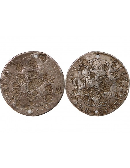 PEROU, FERDINAND VII - 8 REALES ARGENT, 1er Type - 1811 JP LIMA