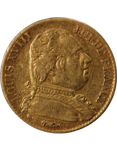 LOUIS XVIII - 20 FRANCS OR 1815 A PARIS