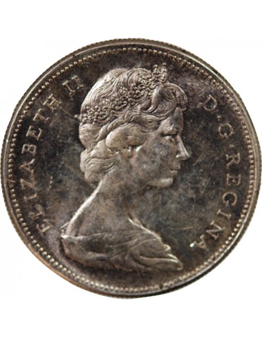 CANADA, ELIZABETH II - DOLLAR ARGENT, 100 ANS CONFEDERATION  - 1966 OTTAWA
