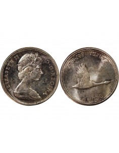 CANADA, ELIZABETH II - DOLLAR ARGENT, 100 ANS CONFEDERATION  - 1966 OTTAWA 2