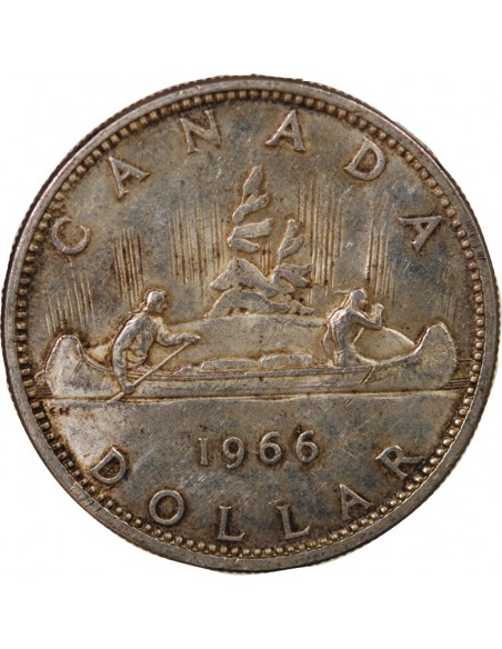 CANADA, ELIZABETH II - DOLLAR ARGENT - 1966 OTTAWA