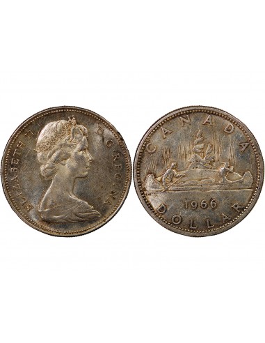 CANADA, ELIZABETH II - DOLLAR ARGENT - 1966 OTTAWA
