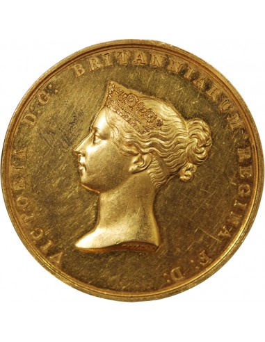 GRANDE-BRETAGNE, VICTORIA - MEDAILLE OR 1849 - AU CAPITAINE PION
