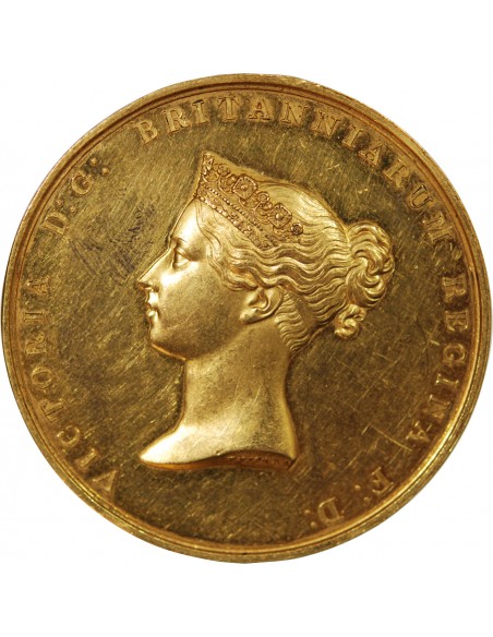 GRANDE-BRETAGNE, VICTORIA - MEDAILLE OR 1849 - AU CAPITAINE PION