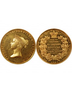 GRANDE-BRETAGNE, VICTORIA - MEDAILLE OR 1849 - AU CAPITAINE PION 2