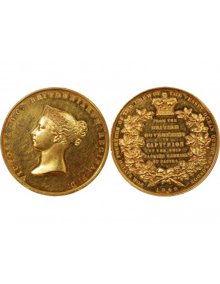 GRANDE-BRETAGNE, VICTORIA - MEDAILLE OR 1849 - AU CAPITAINE PION