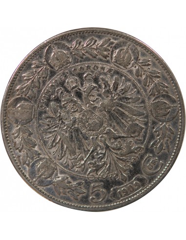 AUTRICHE, FRANÇOIS-JOSEPH Ier - 5 CORONA ARGENT 1909