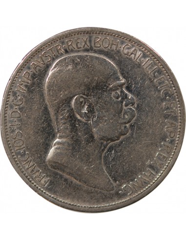AUTRICHE, FRANÇOIS-JOSEPH Ier - 5 CORONA ARGENT 1909
