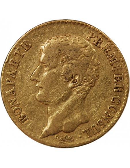 BONAPARTE 1er CONSUL - 20 FRANCS OR AN 12 A PARIS
