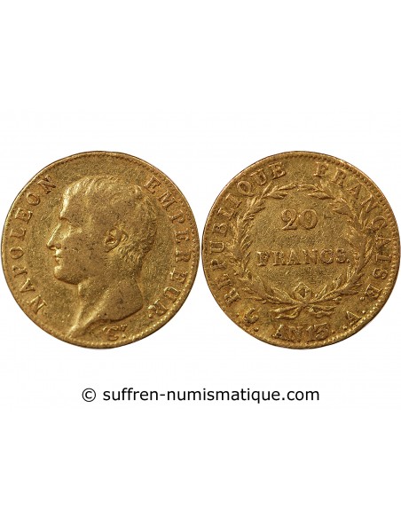 NAPOLEON Ier﻿ - 20 FRANCS OR AN 13 A PARIS﻿﻿﻿ "Calendrier révolutionnaire"