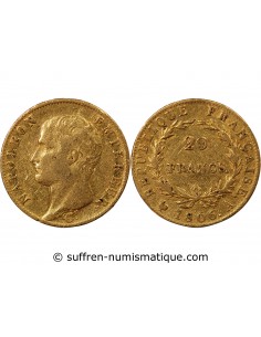 NAPOLEON Ier﻿ - 20 FRANCS OR 1806 A PARIS﻿ "Calendrier grégorien"