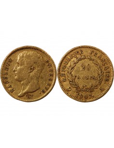 NAPOLEON Ier - 20 FRANCS OR 1807 A PARIS "Type Transitoire" 2