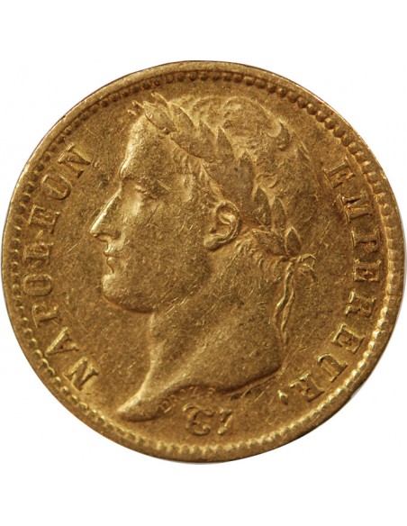 NAPOLÉON Ier - 20 FRANCS OR, TETE LAUREE - 1810 A PARIS