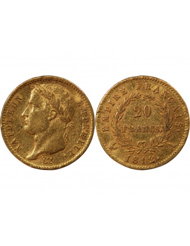 NAPOLÉON Ier - 20 FRANCS OR, TETE LAUREE - 1812 A PARIS