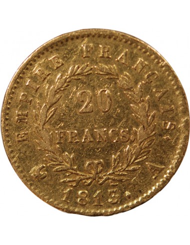 NAPOLÉON Ier - 20 FRANCS OR, TETE LAUREE - 1813 A PARIS