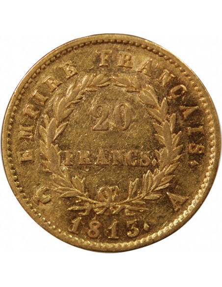NAPOLÉON Ier - 20 FRANCS OR, TETE LAUREE - 1813 A PARIS