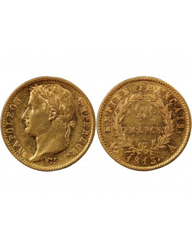 NAPOLÉON Ier - 20 FRANCS OR, TETE LAUREE - 1813 A PARIS