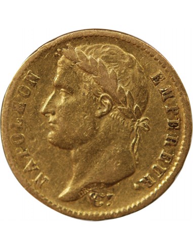 NAPOLÉON Ier - 20 FRANCS OR, TETE LAUREE - 1813 UTRECHT