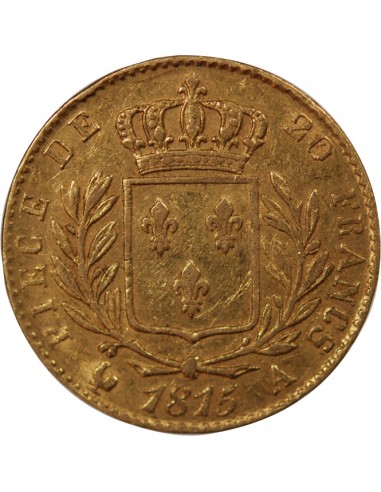 LOUIS XVIII - 20 FRANCS OR 1815 A PARIS