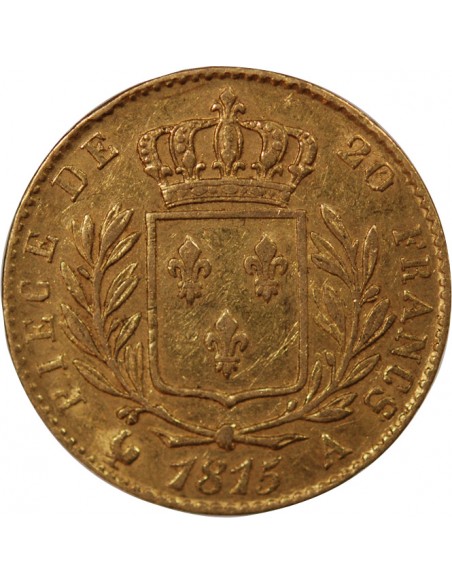 LOUIS XVIII - 20 FRANCS OR 1815 A PARIS