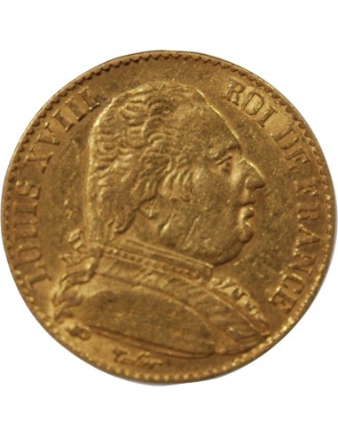 LOUIS XVIII - 20 FRANCS OR 1815 A PARIS