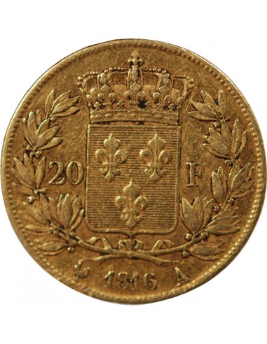 LOUIS XVIII - 20 FRANCS OR 1816 A PARIS