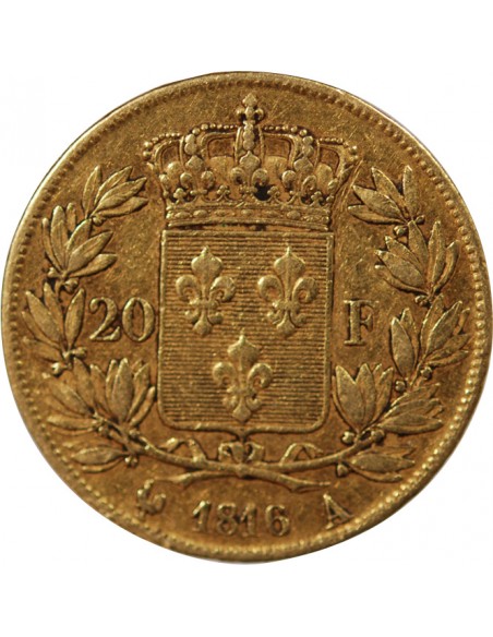 LOUIS XVIII - 20 FRANCS OR 1816 A PARIS
