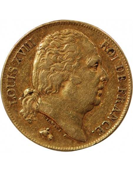 LOUIS XVIII - 20 FRANCS OR 1816 A PARIS