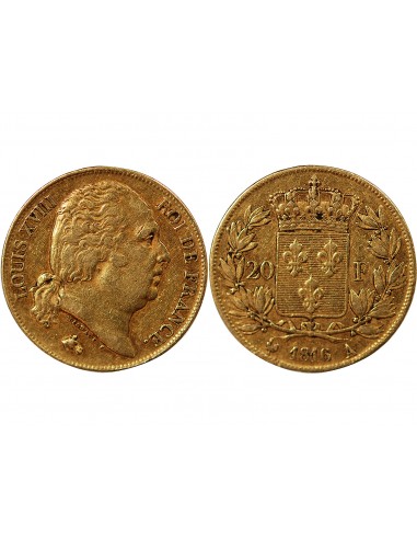 LOUIS XVIII - 20 FRANCS OR 1816 A PARIS