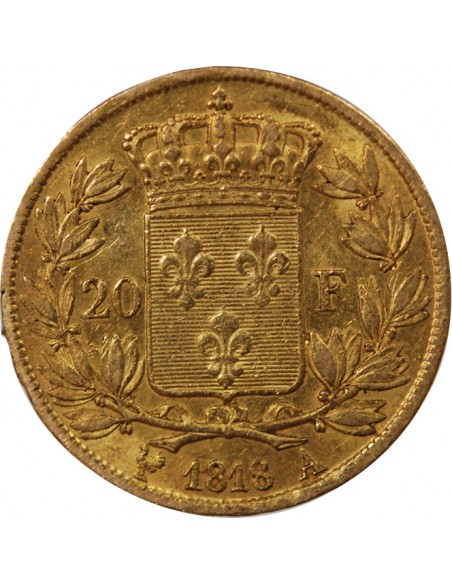 LOUIS XVIII - 20 FRANCS OR 1818 A PARIS
