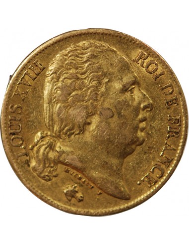 LOUIS XVIII - 20 FRANCS OR 1818 A PARIS