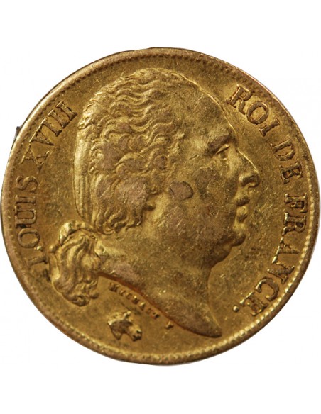 LOUIS XVIII - 20 FRANCS OR 1818 A PARIS