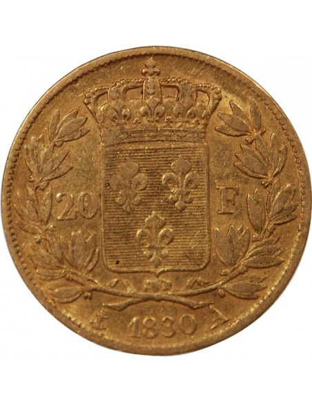 CHARLES X - 20 FRANCS OR 1830 A PARIS "5 Feuilles"﻿