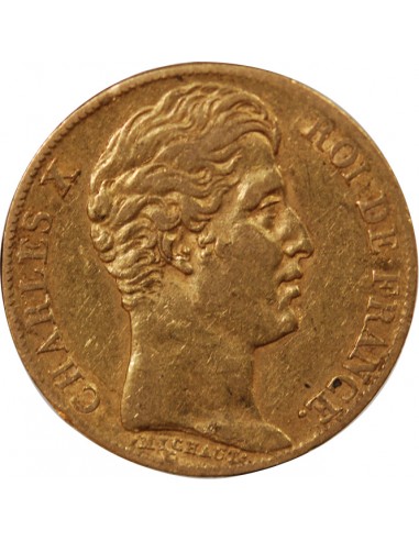 CHARLES X - 20 FRANCS OR 1830 A PARIS "5 Feuilles"﻿