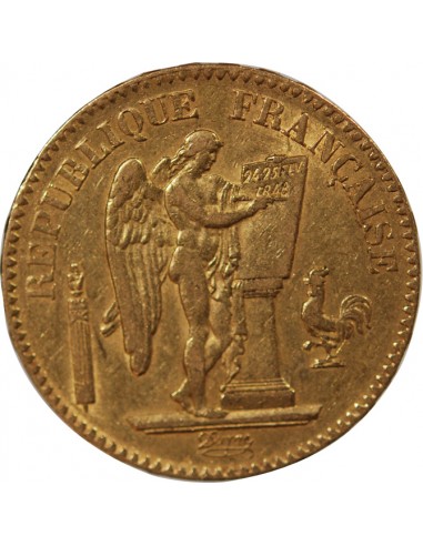 DEUXIEME REPUBLIQUE - 20 FRANCS GENIE OR 1849 A PARIS