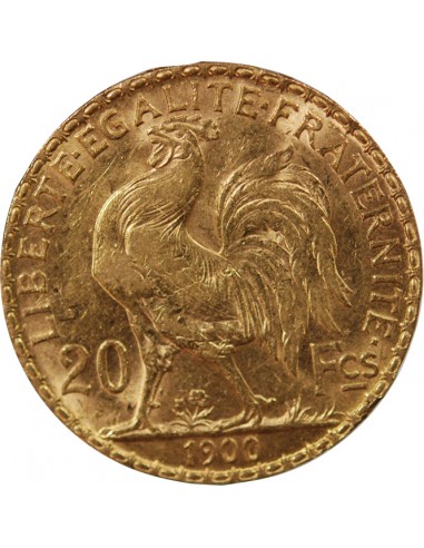 MARIANNE, COQ - 20 FRANCS OR 1900