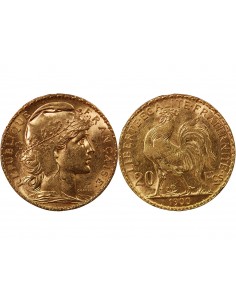MARIANNE, COQ - 20 FRANCS OR 1900 2