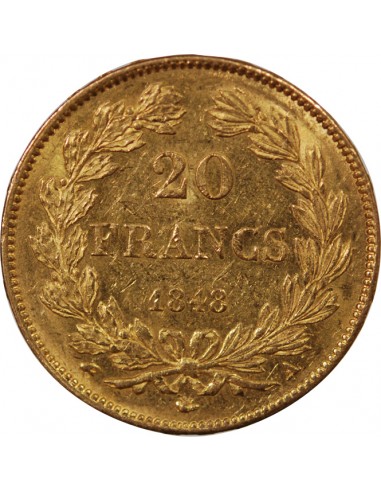 LOUIS PHILIPPE﻿ - 20 FRANCS OR 1848 A PARIS