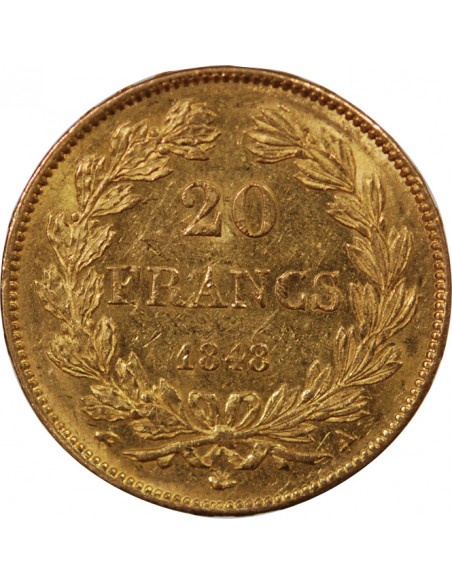 LOUIS PHILIPPE﻿ - 20 FRANCS OR 1848 A PARIS