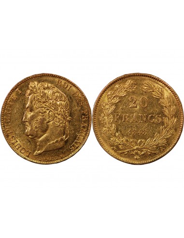 LOUIS PHILIPPE﻿ - 20 FRANCS OR 1848 A PARIS