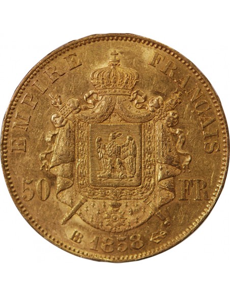 NAPOLEON III ﻿- 50 FRANCS OR 1858 BB STRASBOURG