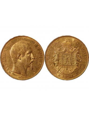 NAPOLEON III ﻿- 50 FRANCS OR 1858 BB STRASBOURG