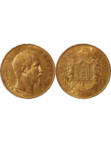 NAPOLEON III ﻿- 50 FRANCS OR 1858 BB STRASBOURG