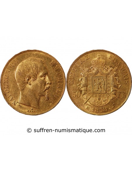 NAPOLEON III ﻿- 50 FRANCS OR 1858 BB STRASBOURG