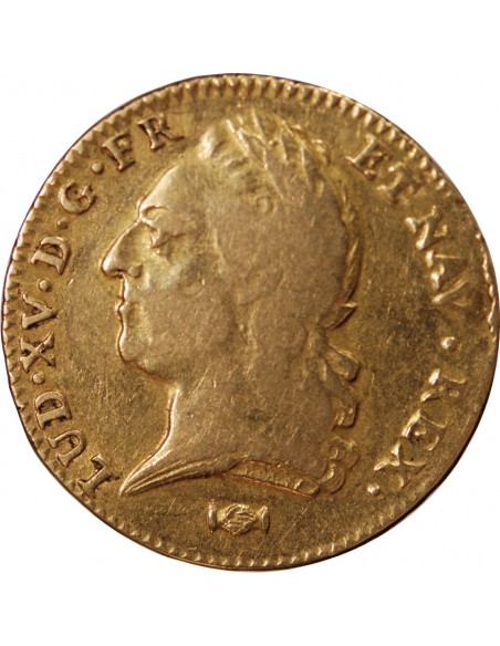 LOUIS XV - DOUBLE LOUIS D'OR A LA VIEILLE TETE - 1773 K BORDEAUX